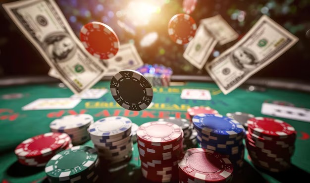 Meja taruhan VIP Roulette dengan penanda taruhan